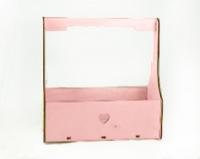 Ящик для цветов №3, розовый  - фото