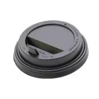 Крышка д/стакана бум. 250-300мл. черн. с открыв. питейником D80 1/100 Черный - фото