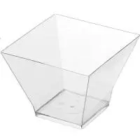 Креманка "Кристалл" 120мл Пагода 67*67 мм квадратная 1/25 (20) арт.5032П Прозрачный - фото