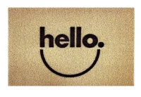Коврик придверный Dekorelle LAPSHA 082 Hello, 60X90см, 122082 (бежевый) Бежевый - фото