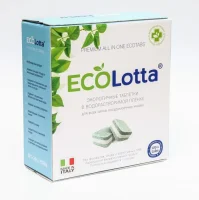 Таблетки для посудомоечных машин "ECOLOTTA" All-in-1, 100 таб  - фото