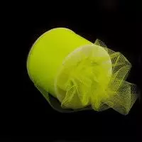 Фатин средней жесткости в шпульках,100% нейлон, арт.TBY.C шир. 50мм цв.20 лайм уп.22.86м Желтый - фото