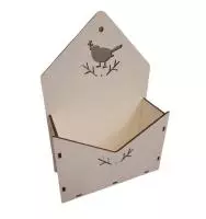 Ящик конверт одноцветный "Птичка" (Белый) Белый - фото