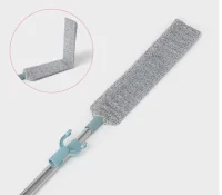 Швабра Доляна для уборки, гибкая, плоская насадка из микрофибры, 8*2,5*127 см, 5152634  - фото