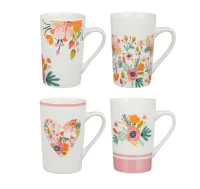 Кружка MILLIMI Радуга цветов 360мл, фарфор, 4 дизайна арт. 806-113  - фото