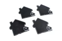 Прищепка табличка домик 6*5,5 см (4шт в уп) 9DY7007 9868 (29961-2) Черный - фото