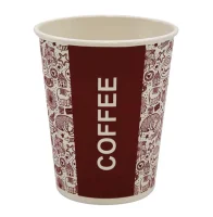 Стакан бумажный 250мл для горячего COFFEE 50шт, арт. 1519  - фото