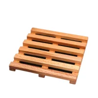 Подставка под горячее, решётка, массив бук, 18×18×2 см Коричневый - фото