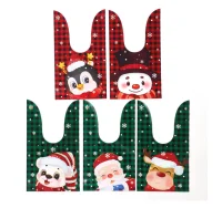 Пакет полиэтиленовый подарочный с ушками "Новогодний МИКС", 13 х 23 см, 10551211 1/10 Разноцветный - фото