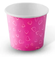Стаканчик под мороженое 135мл сердца 1/50 (12) Разноцветный - фото