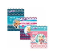 Блокнот МАЛЫЙ ФОРМАТ А6 108х145мм, 40л, гребень, картон, клетка, BRAUBERG KIDS, Котики, 114396 Микс - фото