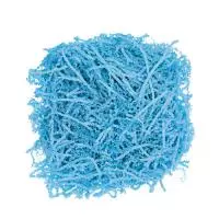 Наполнитель для коробок бумажный волна, Голубой 50гр в упаковке, арт. C08 Голубой - фото