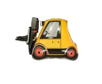 Шар с клапаном (14''/36 см) Мини-фигура, Автопогрузчик, 1 шт.  - фото