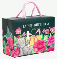 Пакет-коробка, "Happy Birthday", Me To You, 28 х 20 х 13 см 7412509 (220)  - фото