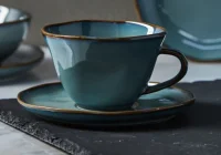 Набор чайный Ivlev Chef Органика 2пр, 250мл, 15см, фарфор, серый 816-369 Серый - фото