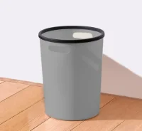 Мусорное ведро с прижимным кольцом Hausland серое 8л, арт. 468278156 Серый - фото