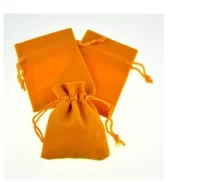 Мешки бархатные 16*42 см, оранжевый, дизайн  № 5 (К) Оранжевый - фото