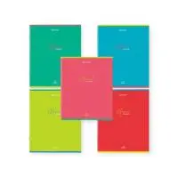 Тетрадь А5 48л. BRAUBERG скоба, лининя, обложка картон, Magical Colors (микс в спайке), 404385 Разноцветный - фото