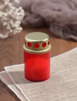 Свеча поминальная красная V1-50A28  выс 8см, арт. 47330 Красный - фото