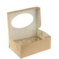 Коробка карт  д/маффинов 6 шт OSQ MUF 6 250*170*100 Коричневый - фото