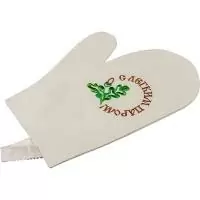 Рукавица для сауны С легким паром "Банные штучки", войлок 100%, арт. 41043 Белый - фото