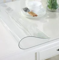 Скатерть силиконовая прозрачная Мегапак на стол 80*120 см, толщина 0,8мм  - фото