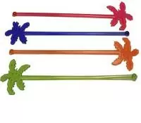 Декоративные размешиватели для коктейлей "Perfetto "Пальмы""А10 Разноцветный - фото