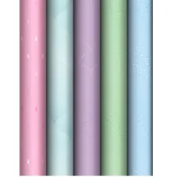 Бумага упаковочная глянцевая «Pastel colors», 70*100 см, 80г/м2, ассорти, 5 дизайнов, MESHU Разноцветный - фото