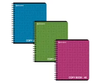 Тетрадь А5, 48 л., BRAUBERG, гребень, клетка, обложка картон, МОНОХРОМ 2, (100) 402046 Разноцветный - фото