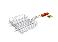 Решетка-гриль глубокая 28х22cm, BBQ time Серый - фото