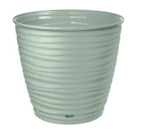 Горшок для цветов "Saffron" D177мм, 2,6л с поддоном (светло-зеленый), арт. 221610217/03 Зеленый - фото