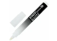 Маркер перманентный БЕЛЫЙ, STAFF EVERYDAY PM-200, круглый наконечник 3 мм, арт. 152202 Белый - фото