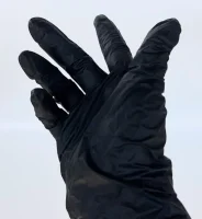 Перчатки из черн.нитрила б/прис. M (100шт)(10) ндс 10% Черный - фото