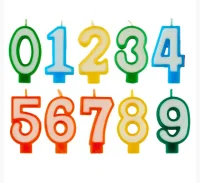 Свеча "Цифра 6"/32 два цвета арт. С-00-95  - фото