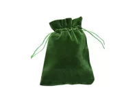 Мешки бархатные зеленые 20*30  № 5 Зеленый - фото