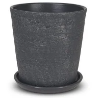 Керамический горшок Лофт" (граф.) V2,6 D18 Конус, 636773  Графитовый - фото