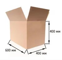 Коробка из гофрокартона 600*400*400 3-х слой. Коричневый - фото
