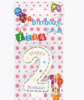 Свеча "Цифра 2" DV-H-1112-2 (12) Darvish Микс - фото