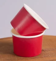 Комплект: Стакан д/мороженного 1/100 + крышка 1/100 Микс - фото