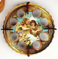 Пасхальная подставка на 8 яиц "Ангелочки", "Домашний обед" 19,5×19,5 см 3088401/3088402 Разноцветный - фото