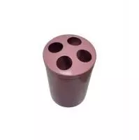 Держатель-стакан под зубные щетки розовый сталь нержавеющая 476P Розовый - фото