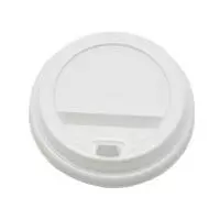 Крышка д/стакана бум. 250-300мл. бел. с открыв. питейником D80 1/100 Белый - фото