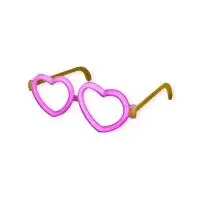 Флуоресцентные очки, Сердце, Розовый, 20 см, 1 шт. Розовый - фото