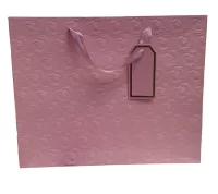 Пакет подарочный бумажный с ручками 26*32*12, арт. L432 Люкс однотон.  - фото