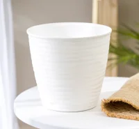 Горшок для цветов Saffron" D177мм, 2,6л с поддоном (белый), арт. 221610229/01 Белый - фото