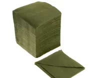 Салфетки бумажные 24*24см, 2сл, зеленые, 250л, 1/4 слож Зеленый - фото