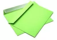 Конверт С5 (162*229),арт.308А.5, зеленый120г,  пачка 5шт. Зеленый - фото