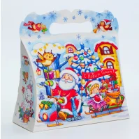 Новог.коробка "Сумочка "Каток" с игрой и анимацией до 1200 гр  - фото