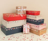 Коробка Сладкий Новый Год, с блестками, 33*23,5*9 см Разноцветный - фото