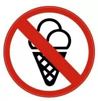 Наклейка "Знак мороженое"код 36  - фото